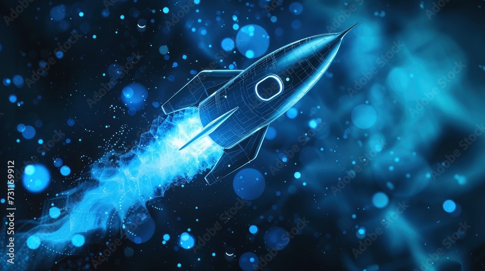 Obraz premium 3D Rocket