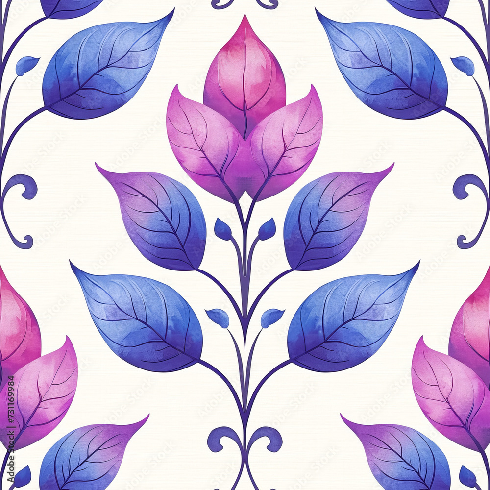 Violet Purple Pattern Tile for seamless backgrounds and for filling surfaces in soft colors, ai generated