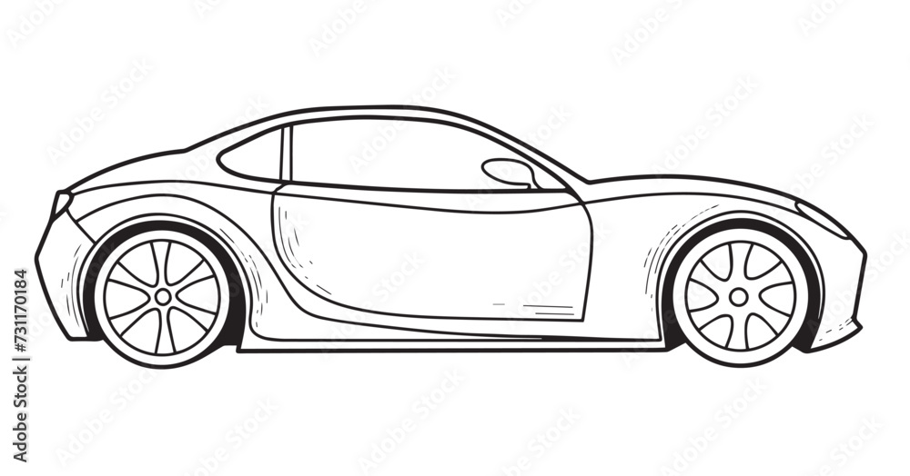 Couple car outline side view