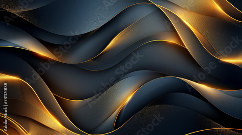 Aero color Luxury background combine with glowing golden lines © Swaroop
