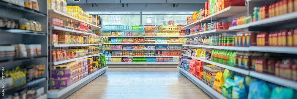 A grocery store with lots of goods on the shelves