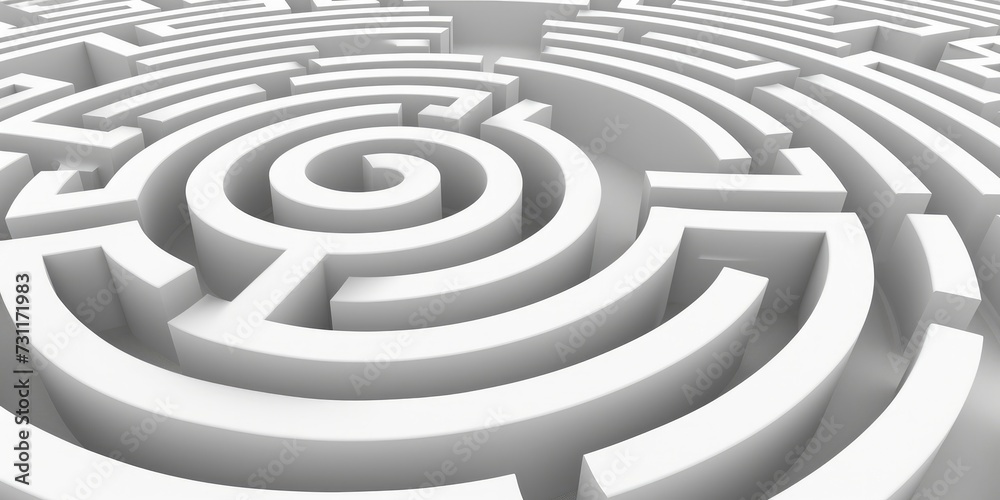 A 3D Graphic Featuring a Large Circular Maze A 3D Graphic Featuring a Large Circular Maze