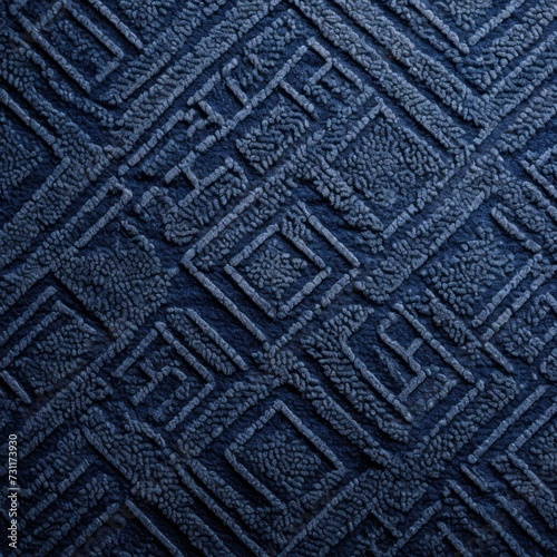 Navy Blue paterned carpet texture from above 