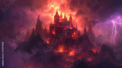 Citadel of evil forces, Mordor, castle of darkness