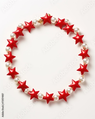 Twinkle All the Way with this Gradation Star Wreath Christmas Chaplet  Perfect for Holiday Frame