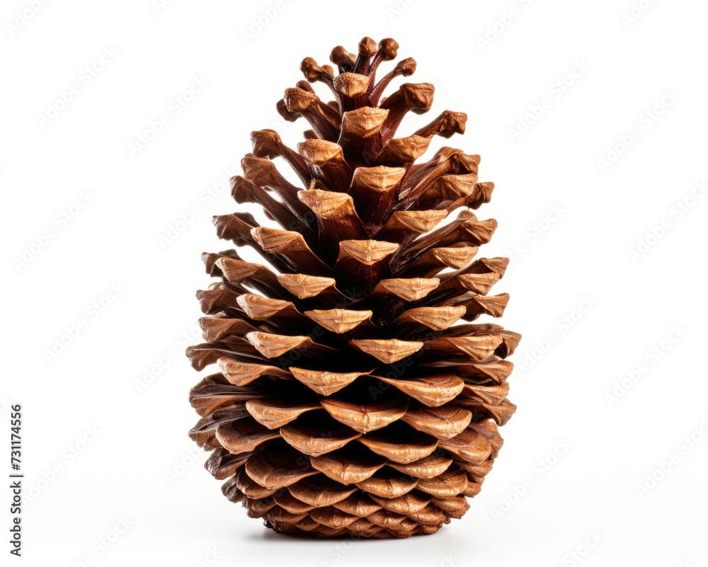 Isolated Pine Cone on White Background - Brown Cedar Pinecone for Christmas and Nature Design Isolated Pine Cone on White Background - Brown Cedar Pinecone for Christmas and Nature Design