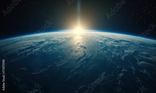 A picture of Earth from a spaceship © MdBaki