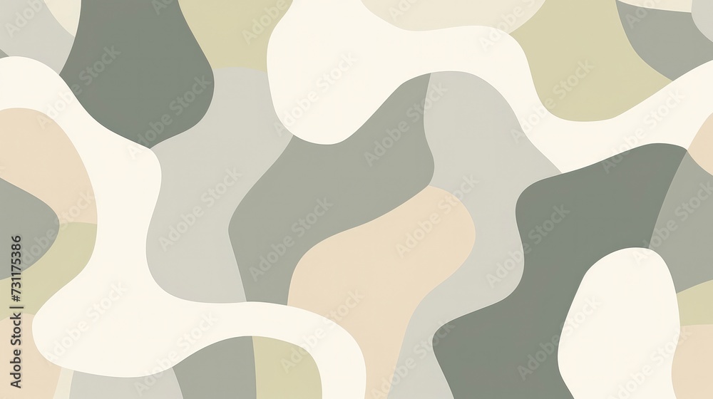 Patterned Background Featuring Light Tan, Light Gray, and Light Green Shapes Patterned Background Featuring Light Tan, Light Gray, and Light Green Shapes