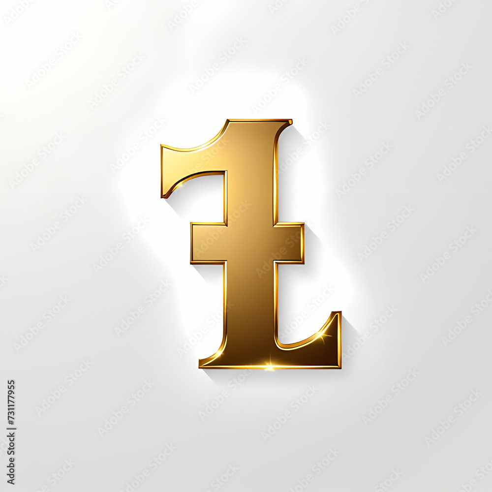 Obraz premium golden pound sign