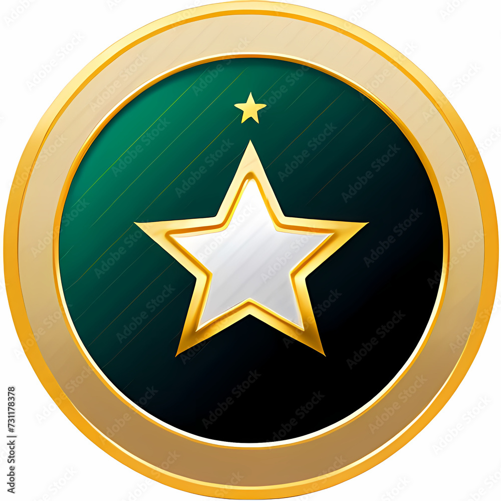 golden star button golden star button