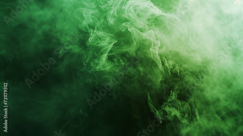 Fern Green Smoke Macro Shot - Color Gradient Background
