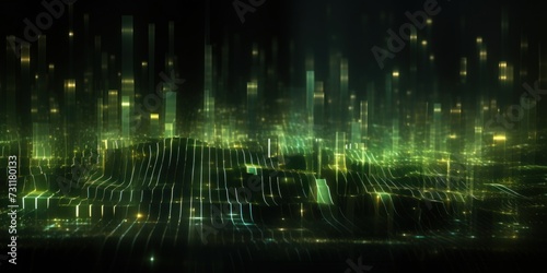 Olive Futuristic Data Stream Abstract Background