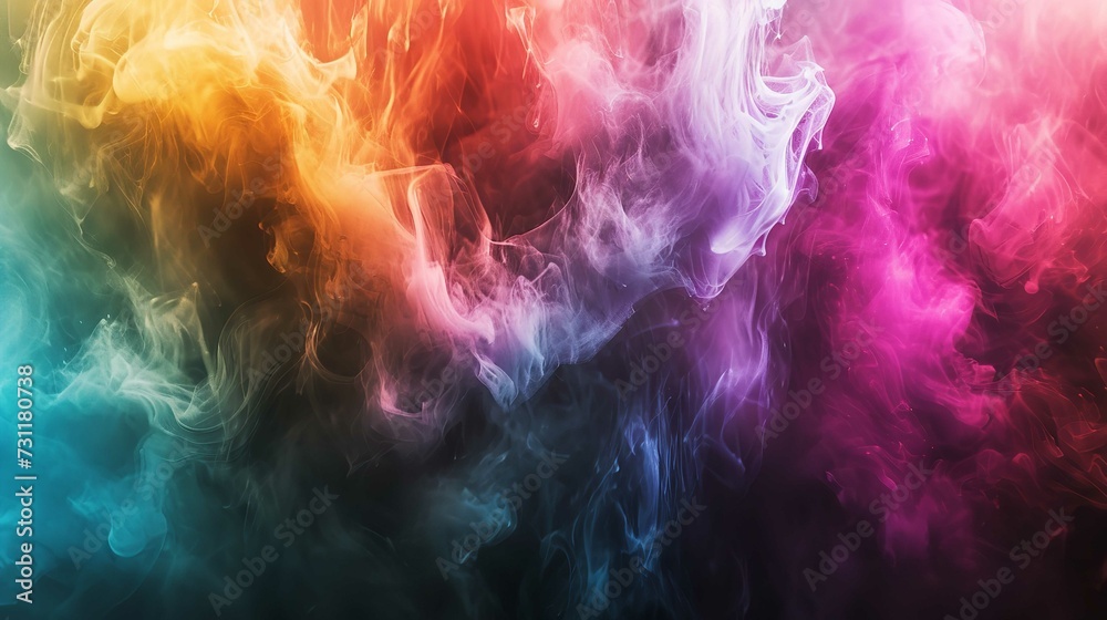 Dramatic Smoke and Fog Illustration in Contrast