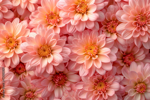 Pattern of blooming chrysanthemum flowers, pattern © Anna