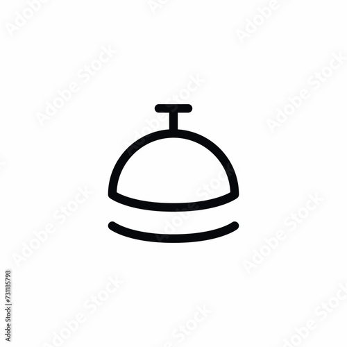 Hotel Bell Front Desk Vector Icon Sign Symbol
