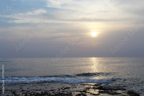 natural background beautiful sunset over the sea