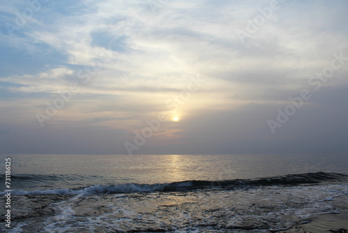 natural background sunset over the sea