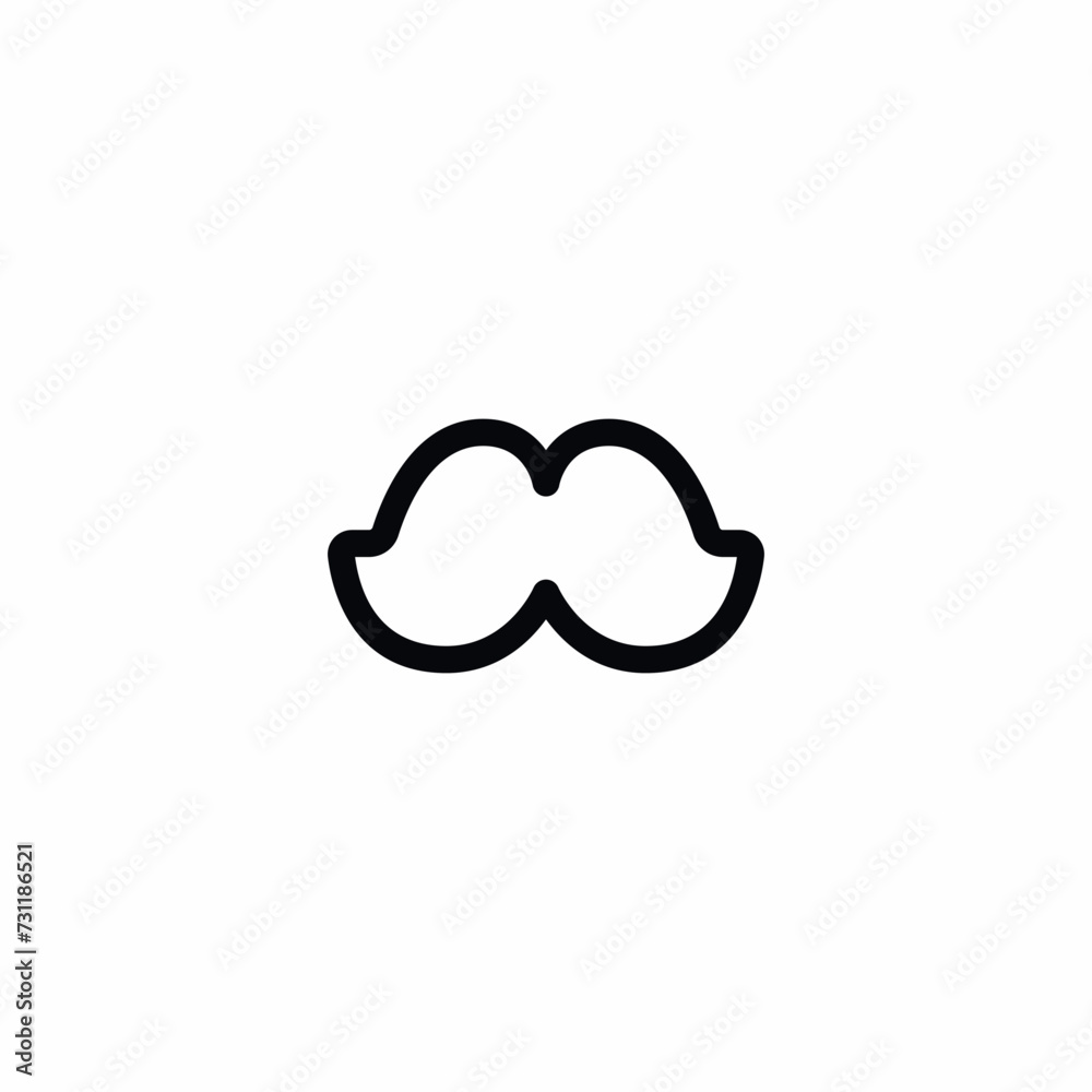 Mustache Vector Icon Sign Symbol Mustache Vector Icon Sign Symbol