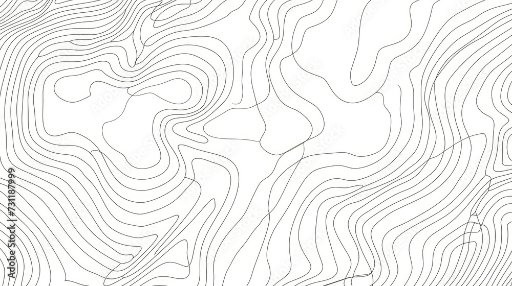 White Background with Olive Green Topographic Map Style Lines - obrazy, fototapety, plakaty 