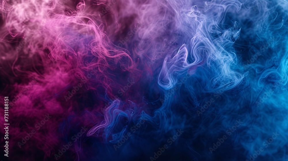 Pink and Blue Swirling Smoke Pattern on Dark Blue Background Pink and Blue Swirling Smoke Pattern on Dark Blue Background