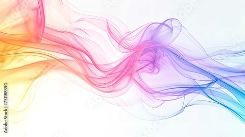 Rainbow Colorful Smoke or Abstract Wave Swirl