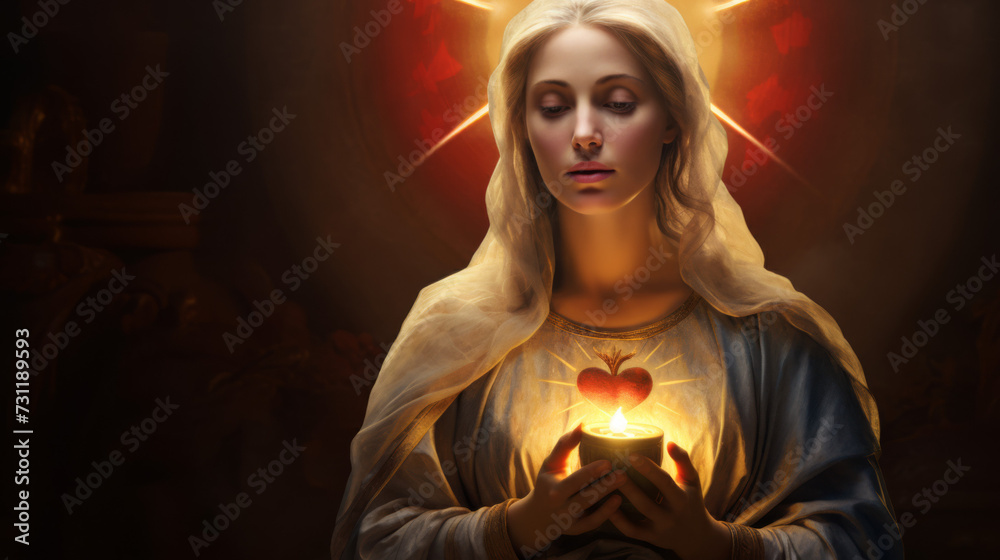 Cinematic Art of the Immaculate Heart of Holy Mary
