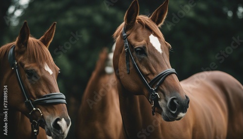 portrait of Thoroughbred Yearlings 