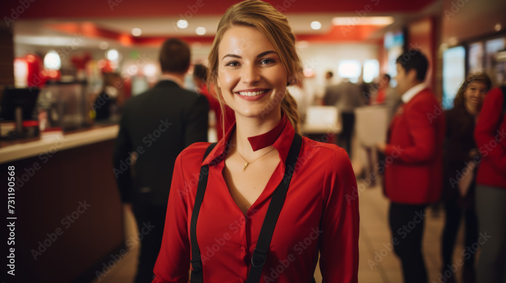 Attractive Young Cashier in Customer Service
Attractive Young Cashier in Customer Service