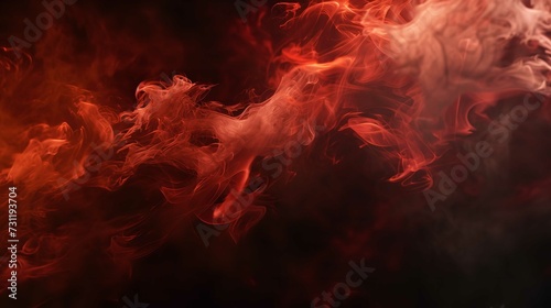 Reddish Smoke Wafts Over a Dark Background