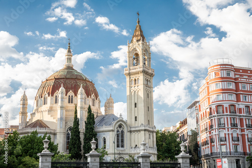 One of the monumental cathedrals in the Spanish capital city - Madrid, Europe.