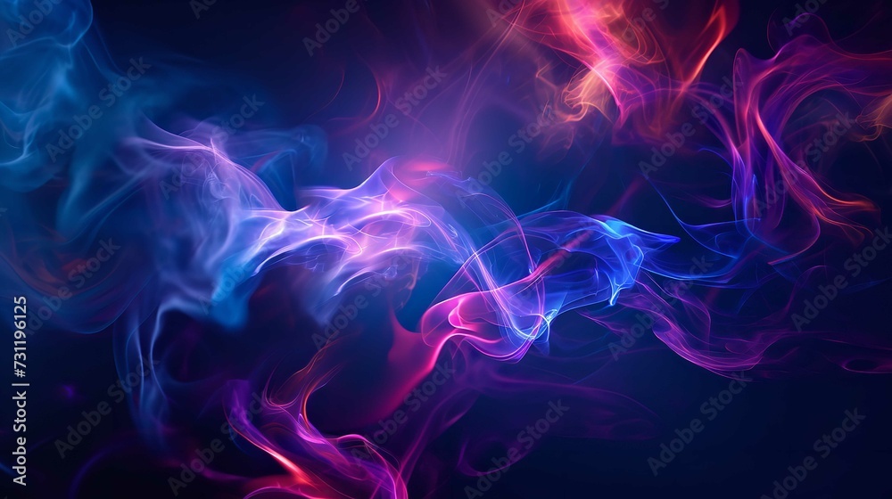Vibrant Abstract Smoke Patterns in a Dark Setting Vibrant Abstract Smoke Patterns in a Dark Setting