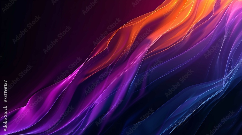 Obraz premium Vibrant Color Gradient on Black Background Abstract
