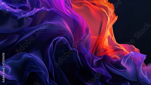  Vibrant Color Gradient on Black Background Abstract