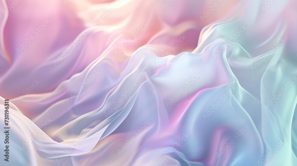 Obraz premium Wavy Ethereal Background with Soft Pastel Hues