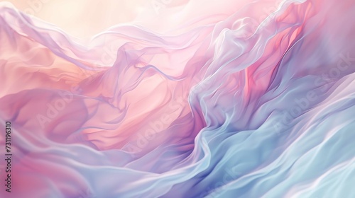 Wavy Ethereal Background with Soft Pastel Hues