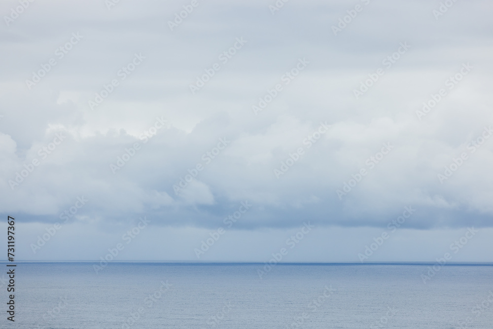 Cloudy over the sea at bad weather