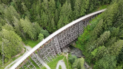 The Kinsol Trestle also known as the Koksilah River Trestle is a wooden railway trestle located on Vancouver Island in British Columbia Canada photo