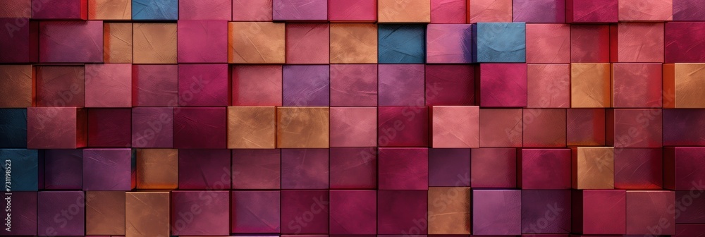 Abstract colors and geometric shapes on a wall