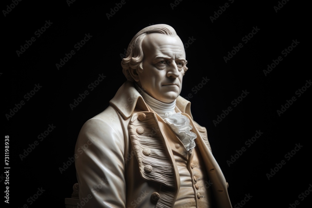 Roger Sherman statue. He was crucial figure in the Constitutional Convention representing Connecticut, embodying the founding principles of Colonial America. Roger Sherman statue. He was crucial figure in the Constitutional Convention representing Connecticut, embodying the founding principles of Colonial America.