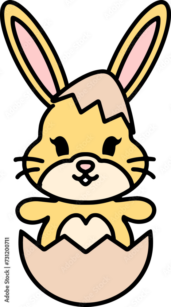 easter egg and easter bunny