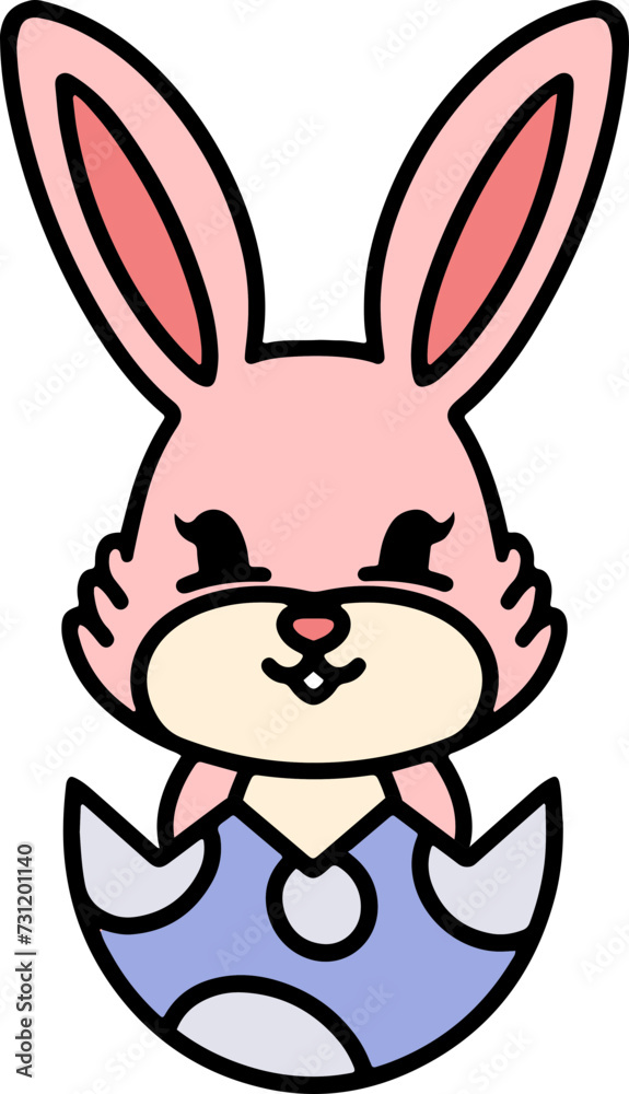 easter bunny in an easter egg easter bunny in an easter egg