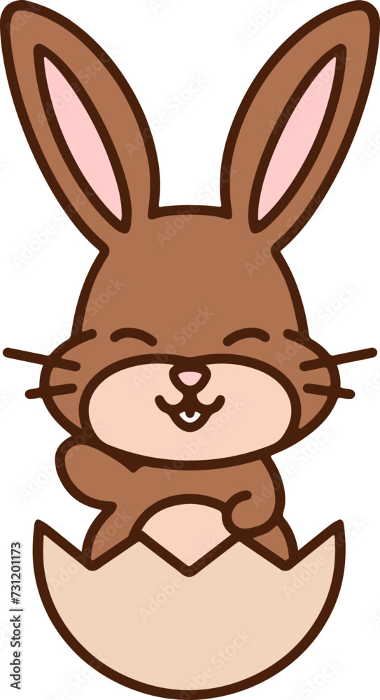 easter bunny in an easter egg easter bunny in an easter egg