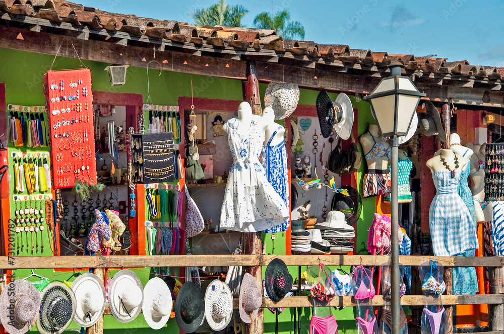 Souvenir store in Pirenopolis, a town known for its waterfalls and Portuguese colonial architecture. In 1727 was founded by colonizers who came for the gold  found in the Almas River, GO, BR, 2016
