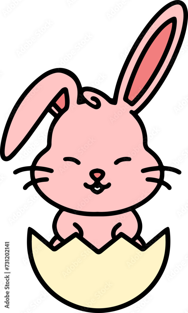 easter bunny hatching from egg easter bunny hatching from egg