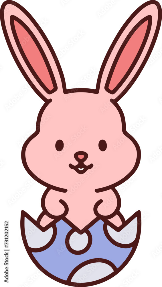 easter bunny hatching from egg easter bunny hatching from egg