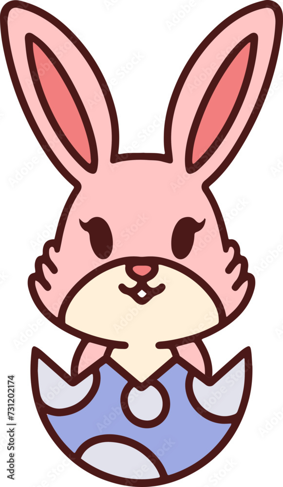 easter bunny hatching from egg easter bunny hatching from egg