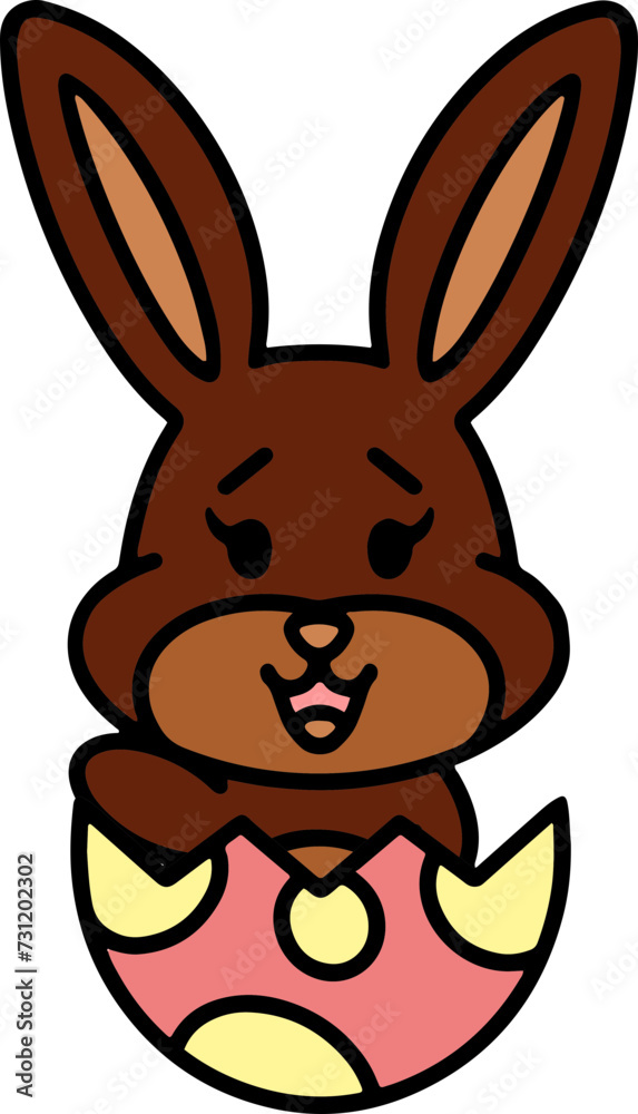 easter bunny in easter egg easter bunny in easter egg