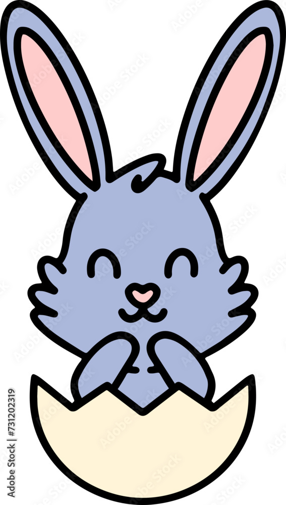 easter bunny in easter egg