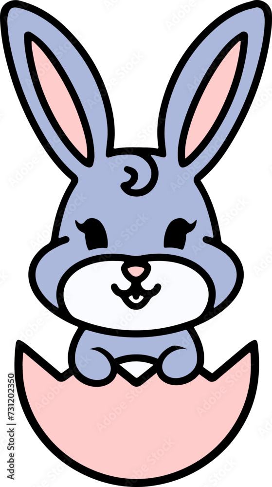 easter bunny in easter egg easter bunny in easter egg