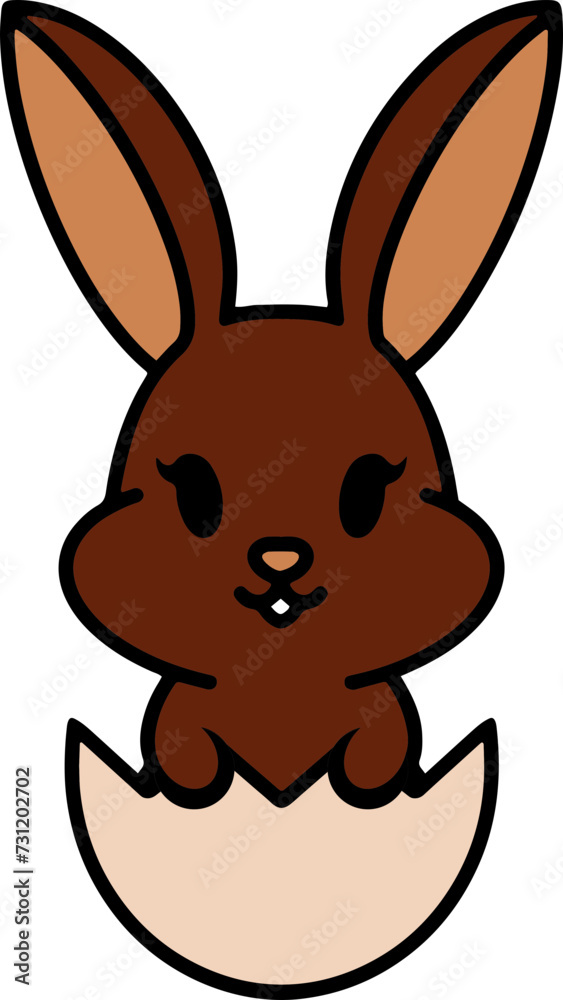 easter bunny in easter egg graphic easter bunny in easter egg graphic